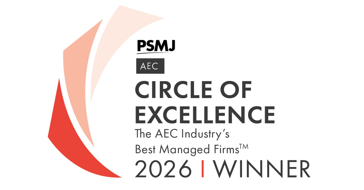 PSMJ Resources 2026 Circle of Excellence Winner award logo recognizing M2 Group as one of the AEC industry’s best-managed firms.